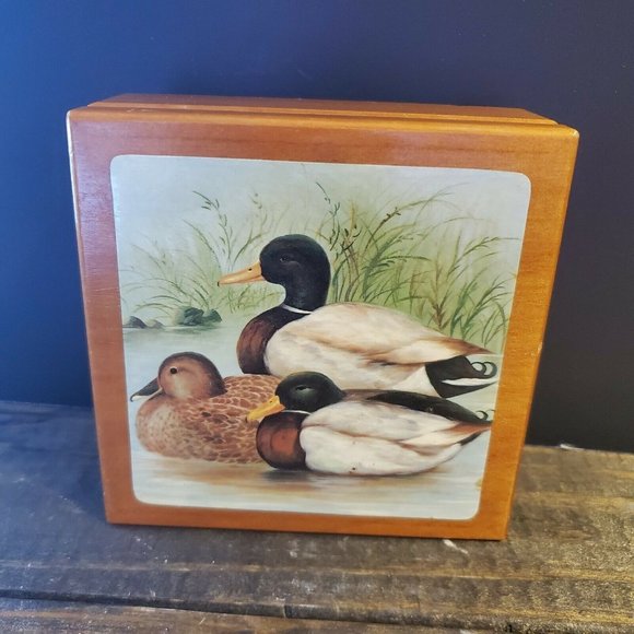 Mallard Duck Set Of 6 Cork Backed Coasters - Picture 7 of 11